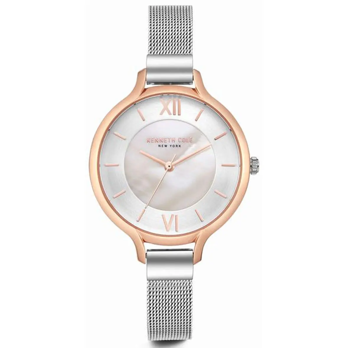 KC15187009 Mop Dial Silver Stainless Steel Mesh Women`s Watch by Kenneth Cole
