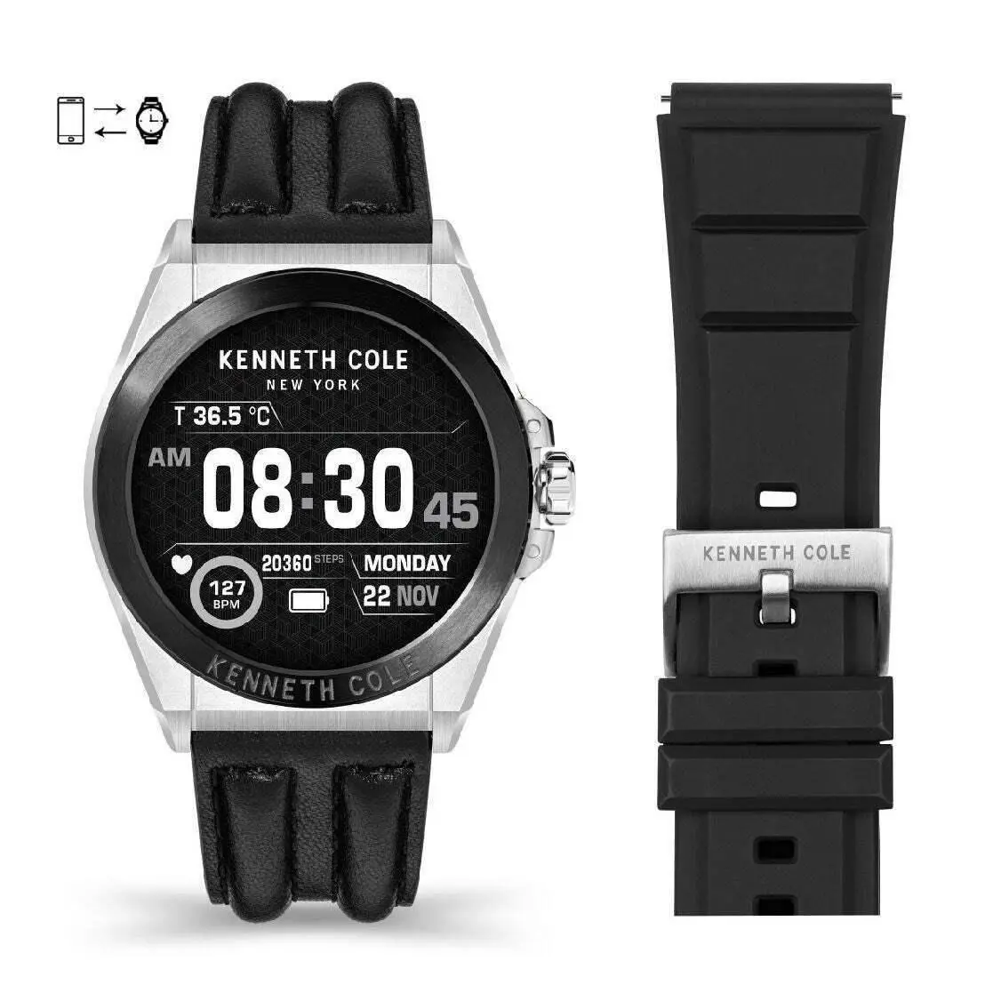 Kenneth Cole KCIGB0020664 The Wellness Smartwatch 2.0 Digital Watch