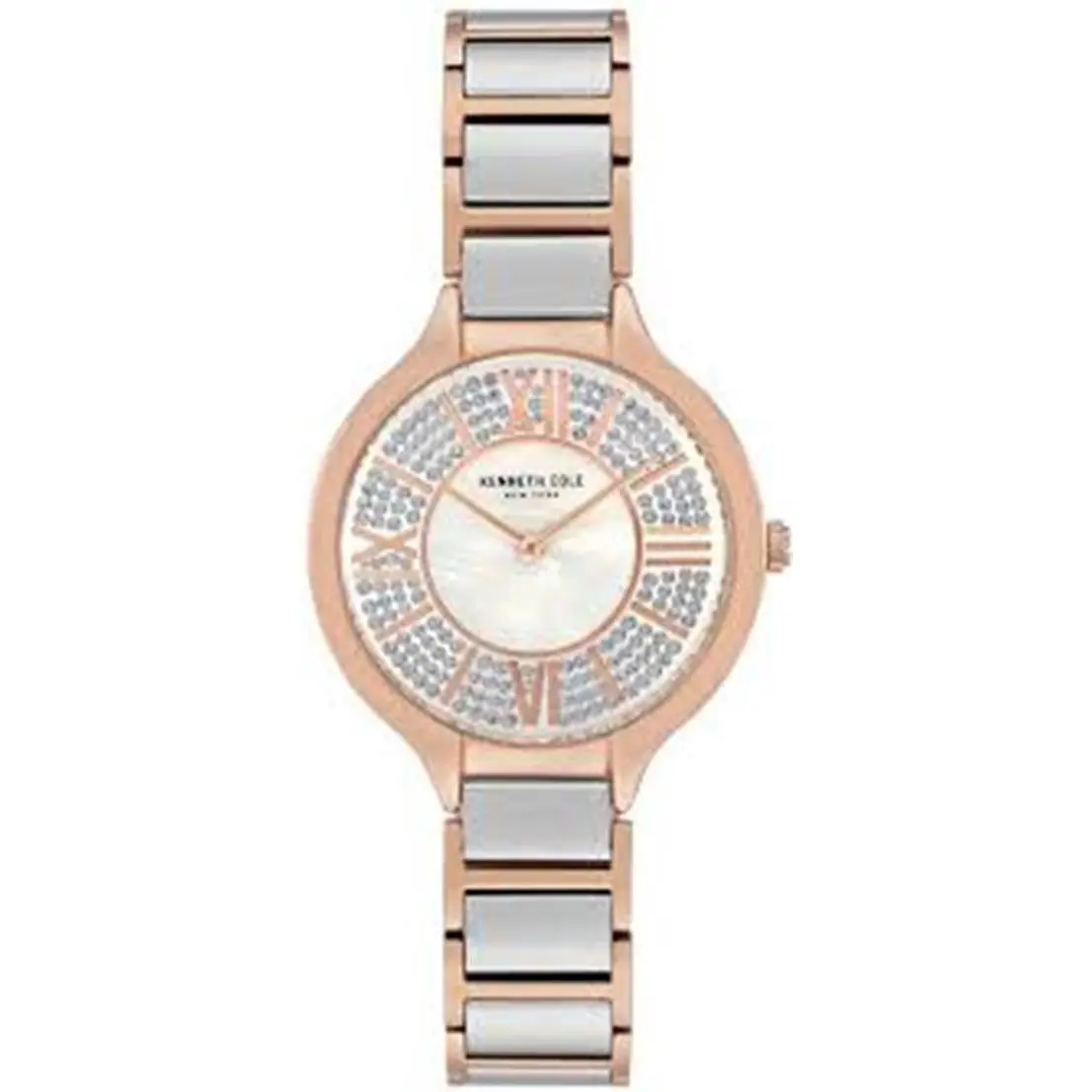 Women`s  Classic Two Tone Rose Gold Mother of Pearl Watch KC51054003 by Kenneth Cole