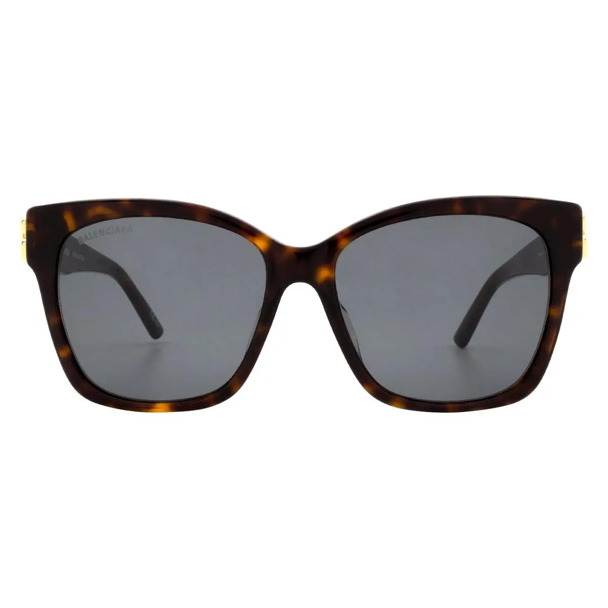 BB0102SA Sunglasses Gold Havana Green 57mm by Balenciaga