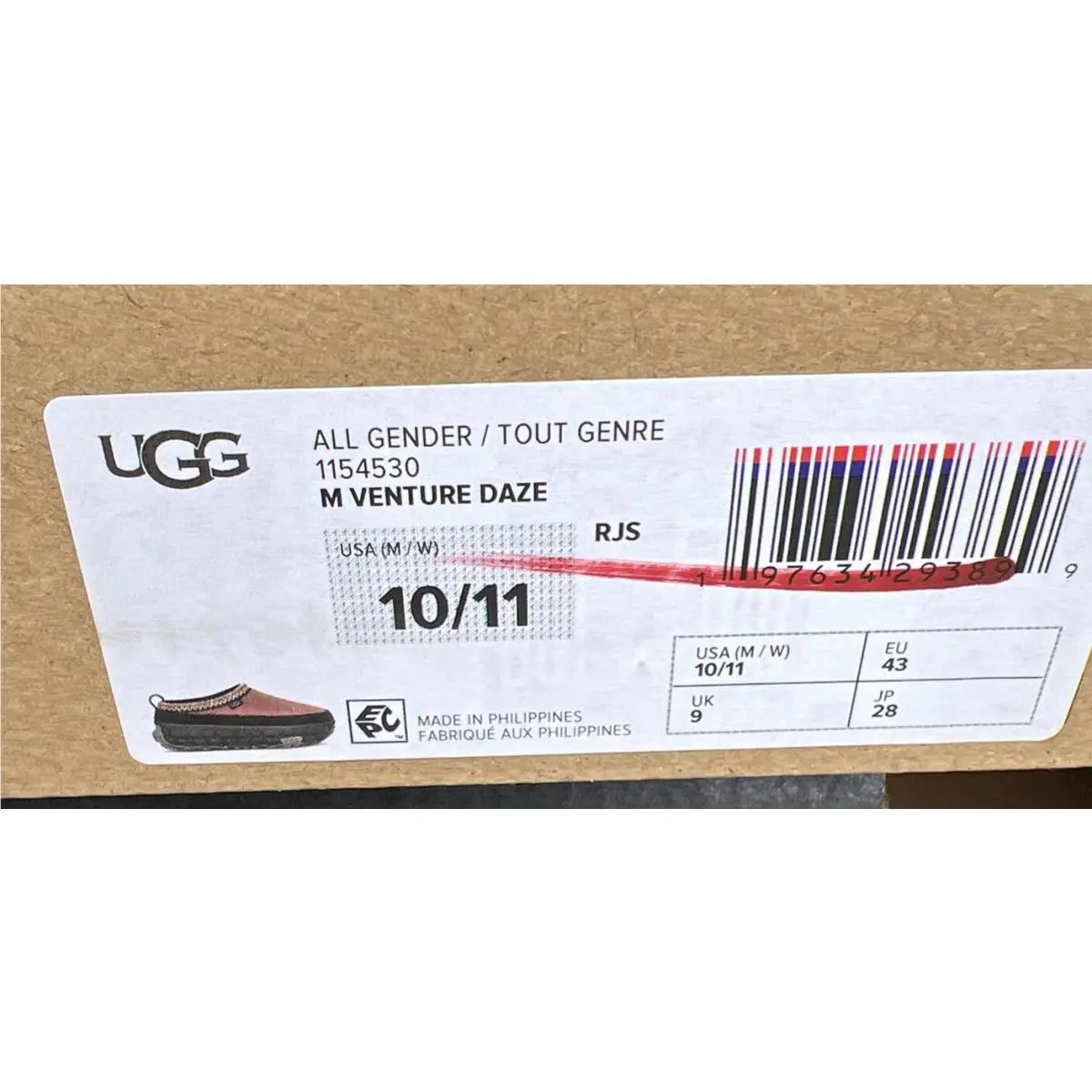 UGG shoes - UGG VENTURE DAZE - VENTURE DAZE - red jasper / black 4