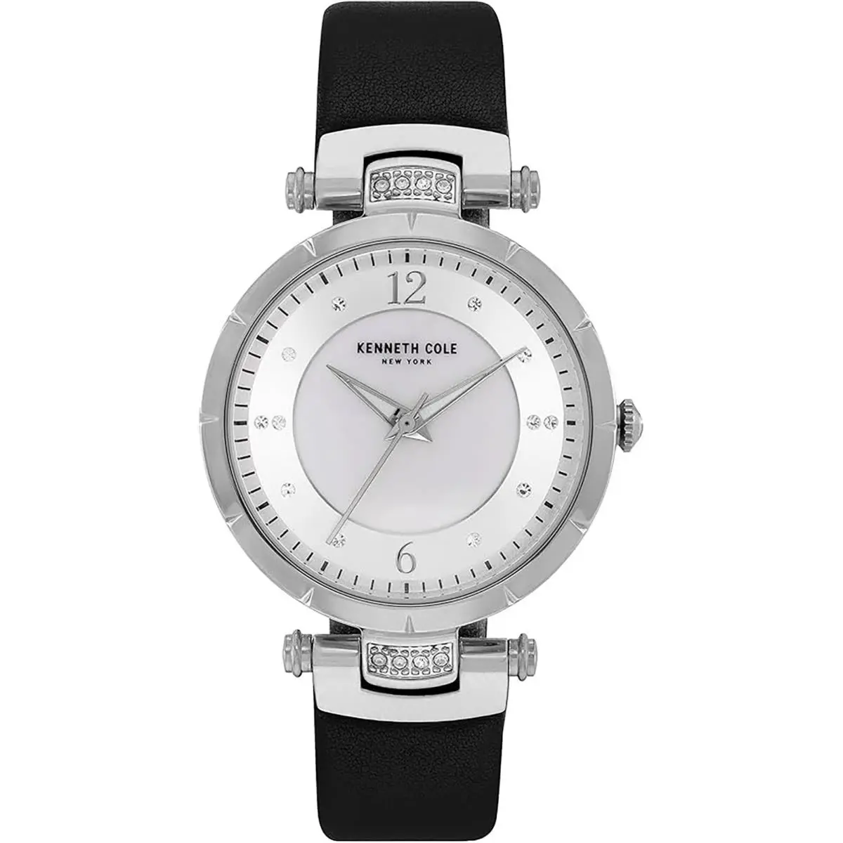 Kenneth Cole KC50963001 Women`s Dress Stainless Case Silver-tone Black Strap 30m