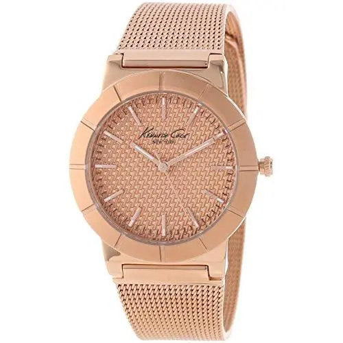 Kenneth Cole York Womens Classic Triple Rose Gold Mesh Bracelet Watch KC4908