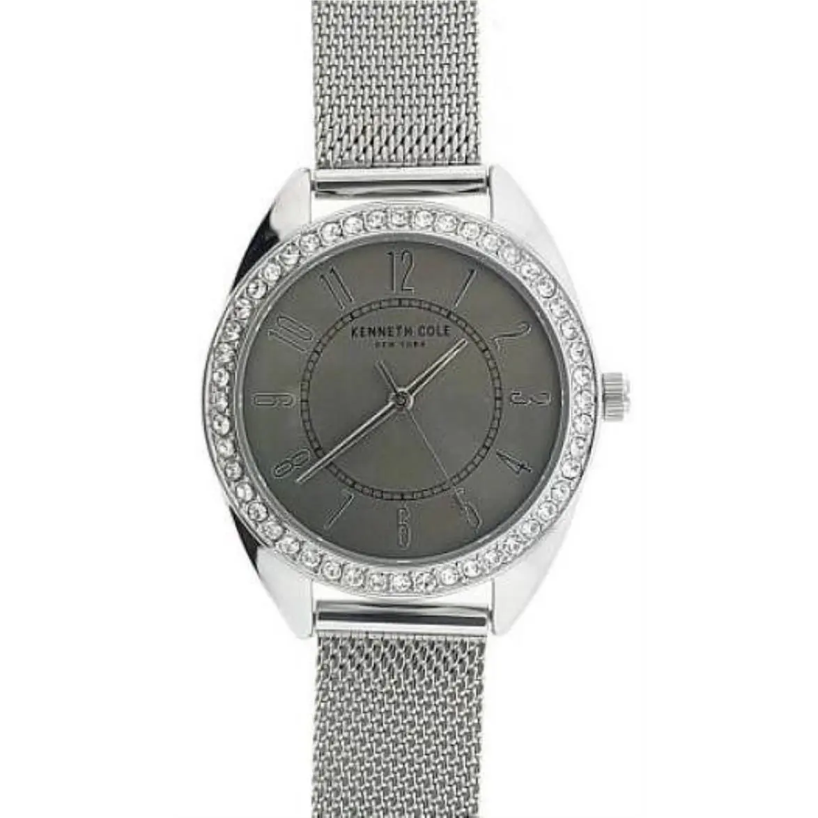 Kenneth Cole KC50051002 Mesh Bracelet Crystal Accented Womens Watch
