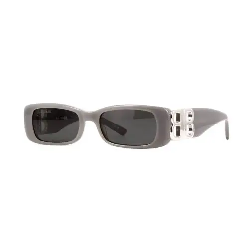 BB0096S Shiny Grey Opal with Silver/grey 014 Sunglasses by Balenciaga