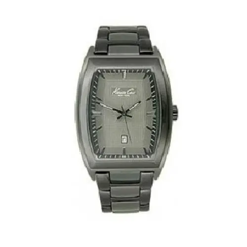 Silver Tone Stainless Steel Black Band Bracelet WATCH-KC9092 by Kenneth Cole