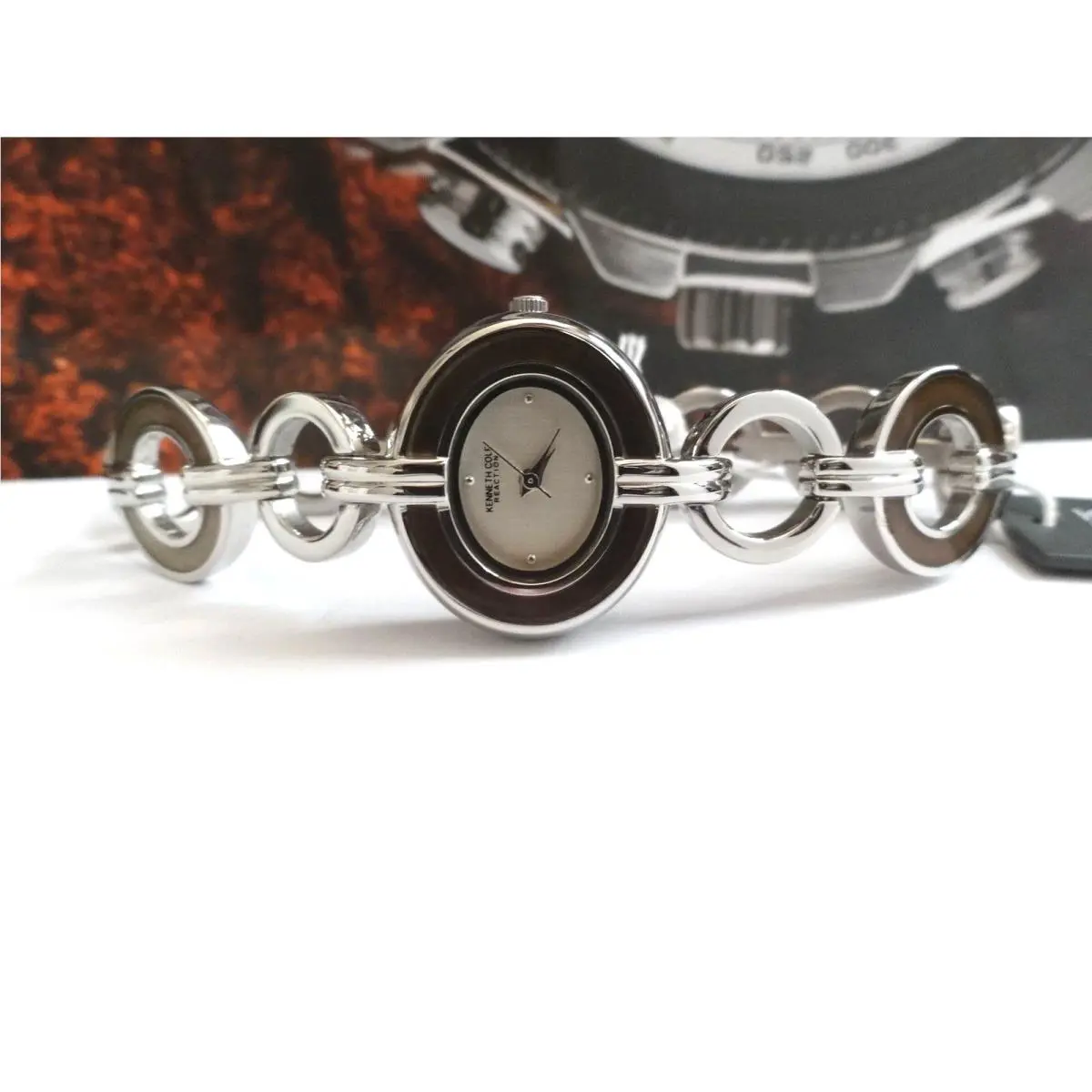 Kenneth Cole Reaction KC4557 Mother Of Pearl Dial Women`s Watch Great Gift