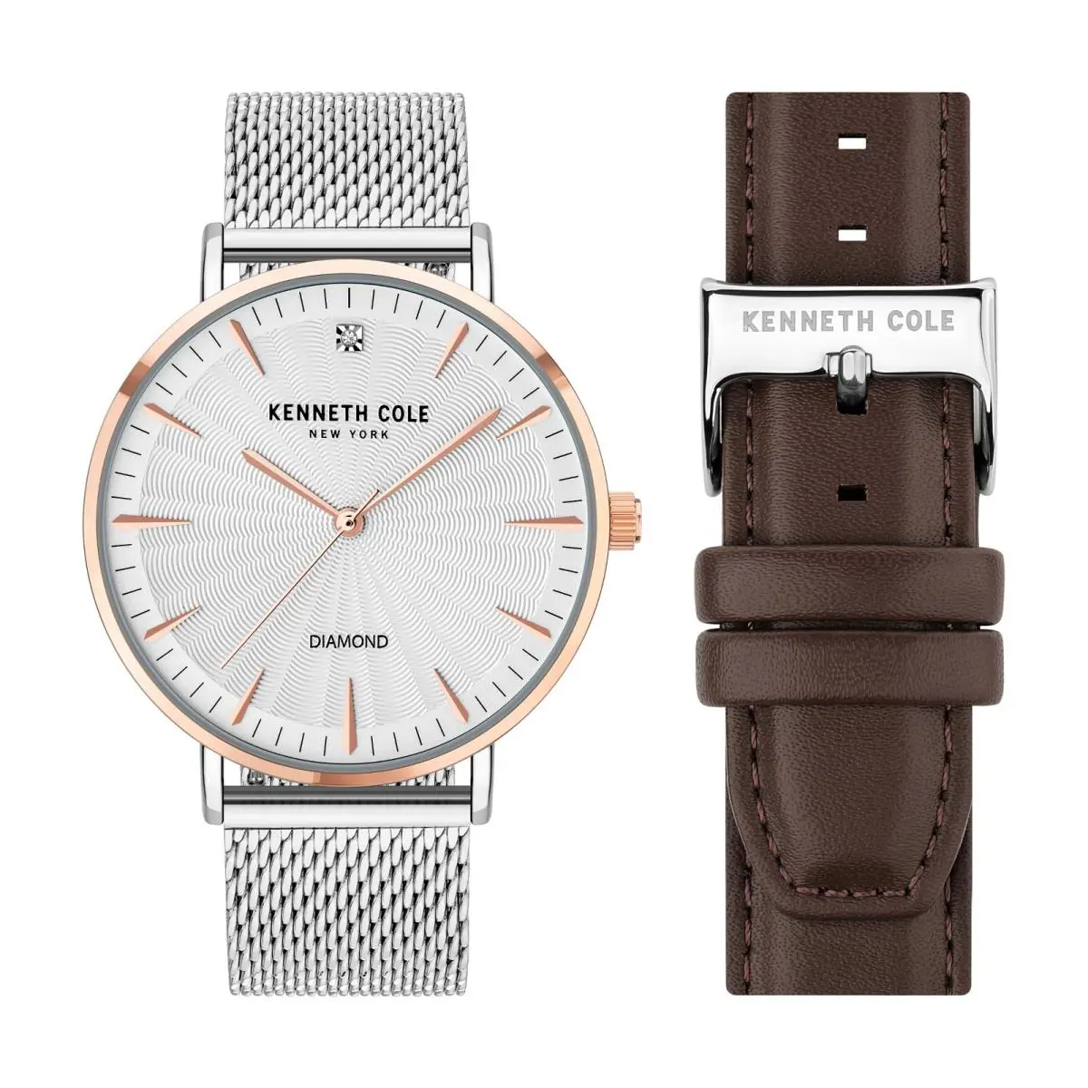 Kenneth Cole York Men`s Watch with Interchangeable Leather Band KCWGG214662