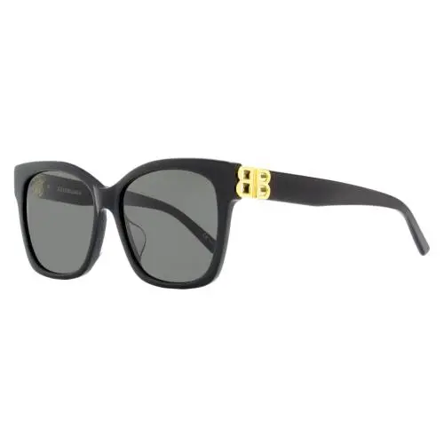 Balenciaga Square Sunglasses BB0102SA 001 Black/gold 57mm 102