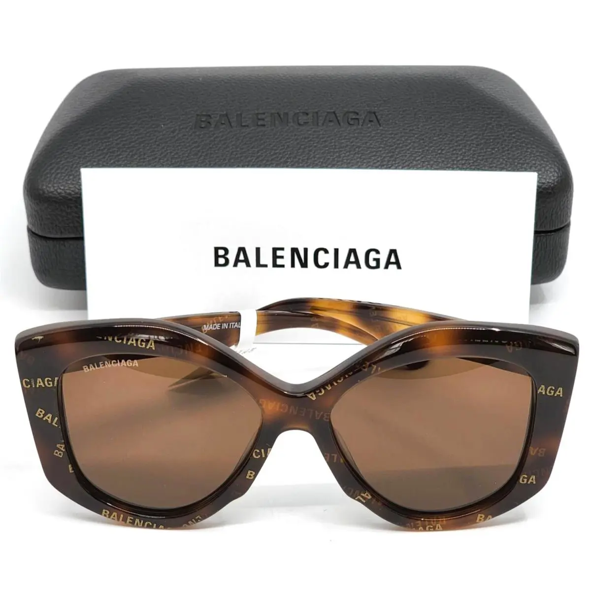 Balenciaga BB 0126S 005 Havana Print/brown Lenses Sunglasses 56-16 - Frame: HAVANA PRINT, Lens: Brown