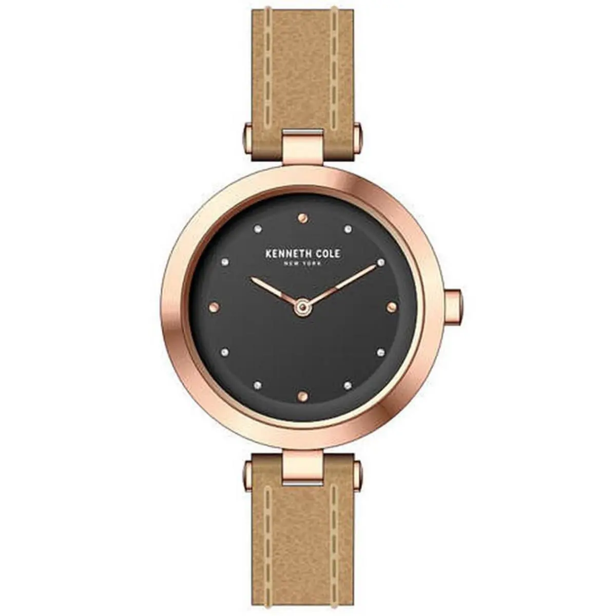 Kenneth Cole KC50515002 Women`s York Classic Grey Dial Watch - Pink
