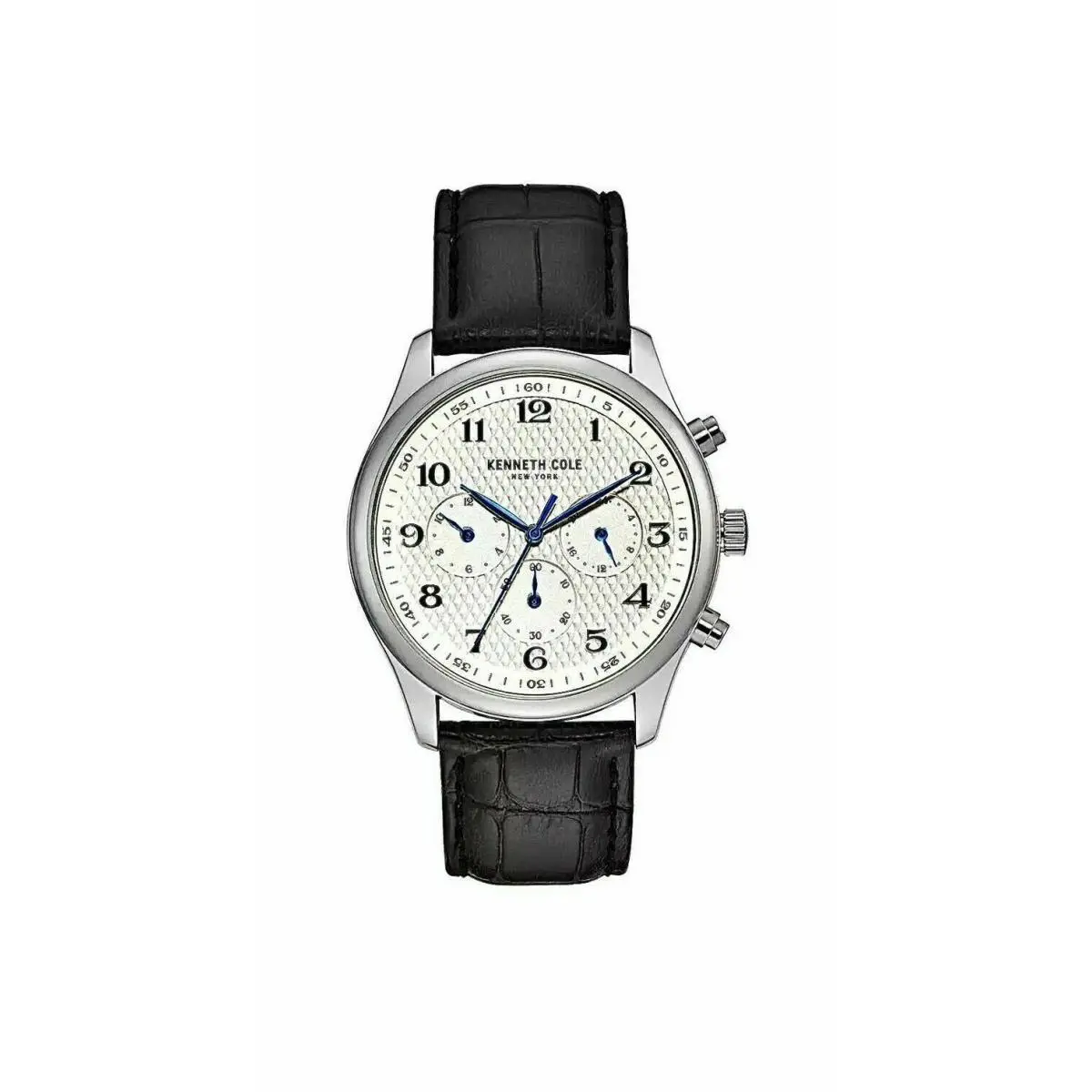 Kenneth Cole NY Chronograph Black Leather Strap Men`s Watch KC50841012