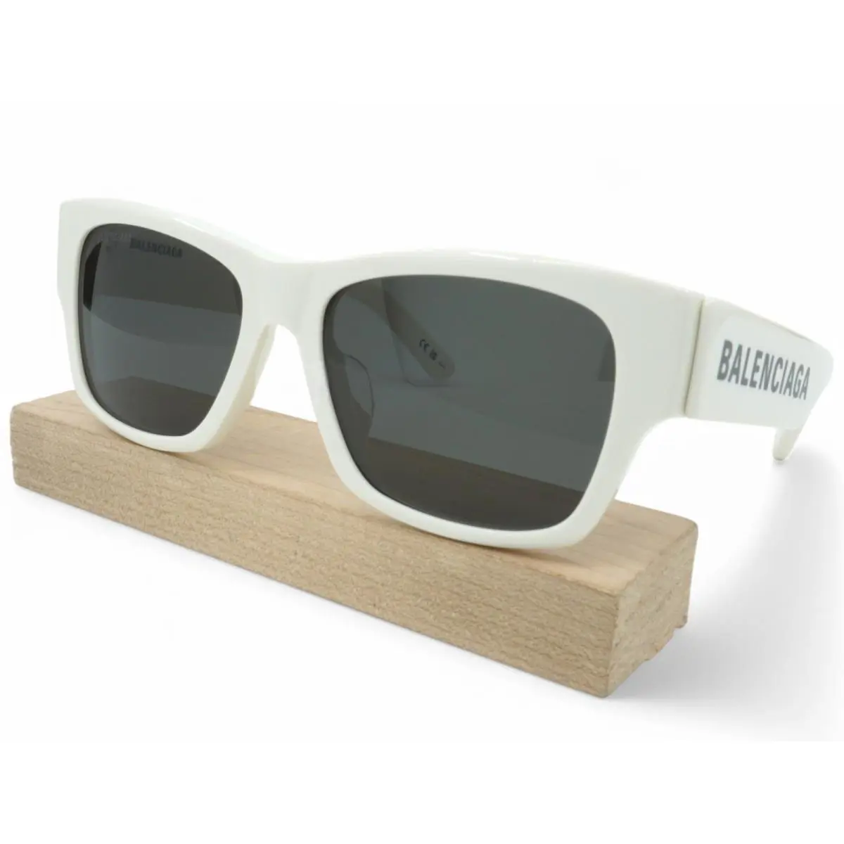 BB0262SA-003 Unisex Balenciaga Square Sunglasses - White