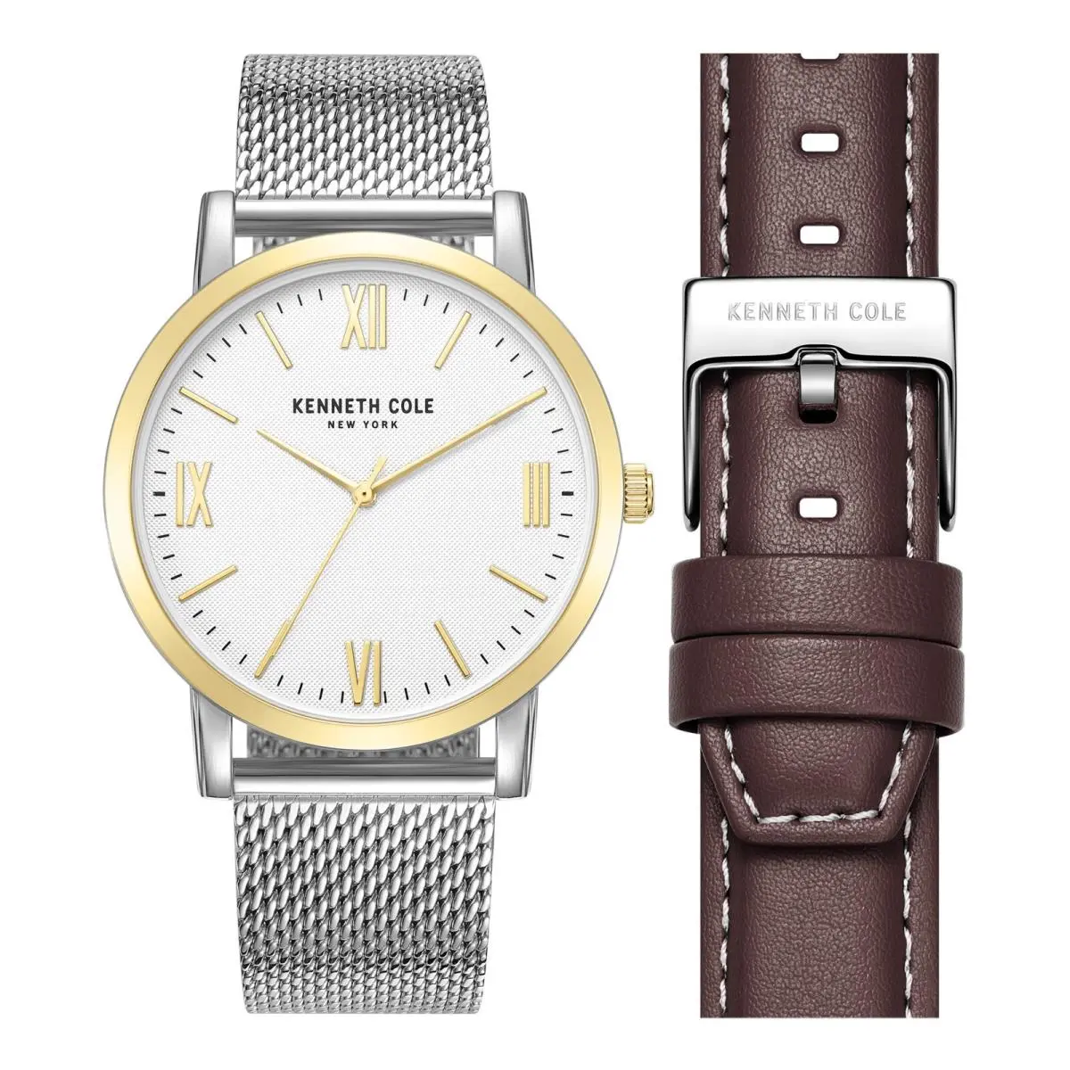 Kenneth Cole York Men`s Watch with Interchangeable Leather Band KCWGG2161