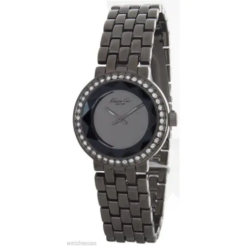 Dress Black Dial Crystals Black St. Steel Ladies Watch KCW4014 by Kenneth Cole