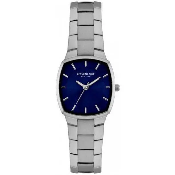Women`s Kenneth Cole Classic Stainless Steel Band Blue Dial Watch KC50893001 - Blue, Dial: Blue, Band: Silver