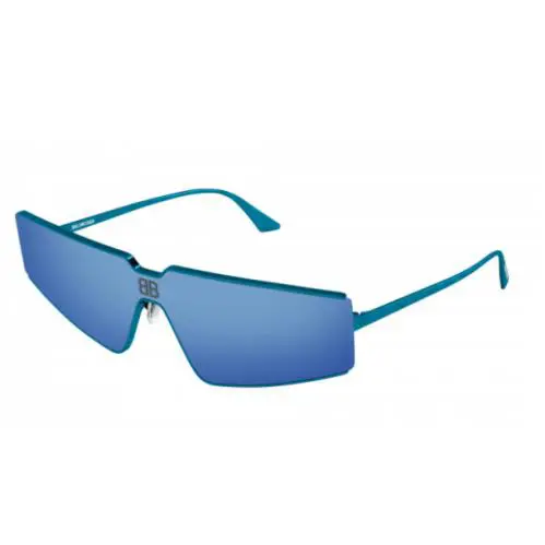 BB0192S 003 91mm Unisex Rectangle Blue Sunglasses by Balenciaga