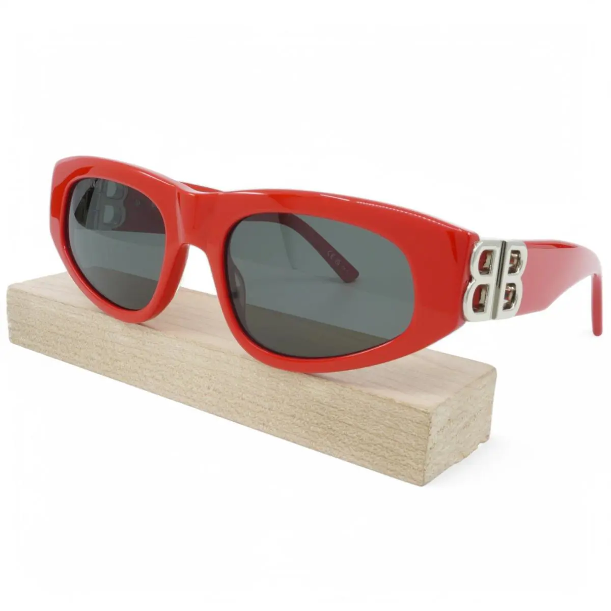 BB0095S-016 Womens Balenciaga Cat Eye Sunglasses - Red - Frame: Red