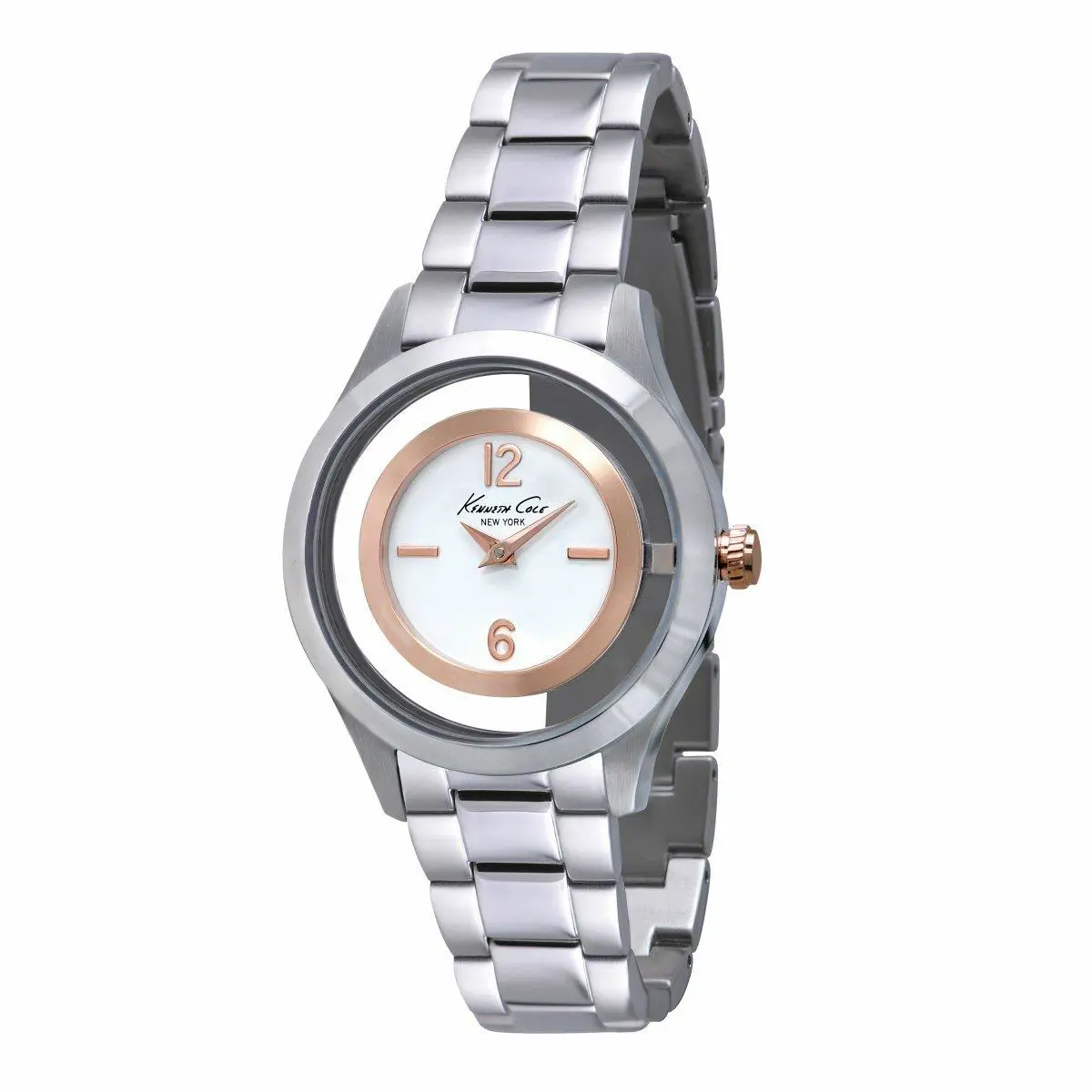 Kenneth Cole KC4910 York Stainless Steel Case Transparent Dial Watch