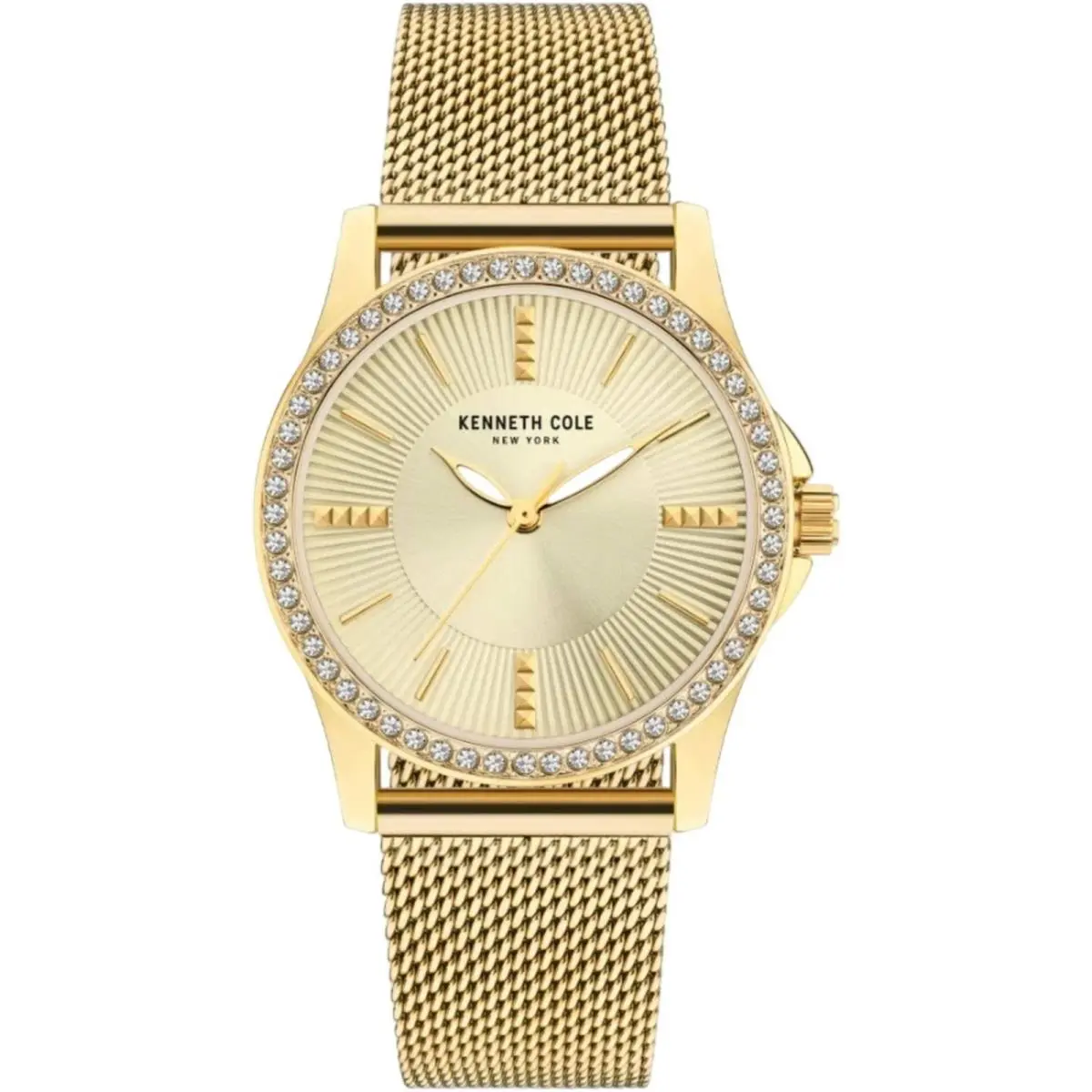 Kenneth Cole Women`s Watch Gold Tone Dial Stainless Steel Bracelet KCWLG2176803