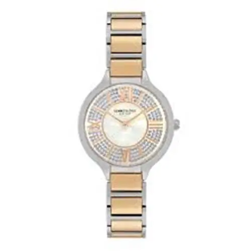 Women`s  KC51054004 Two Tone Crystal Gold Mother of Pearl Watch by Kenneth Cole