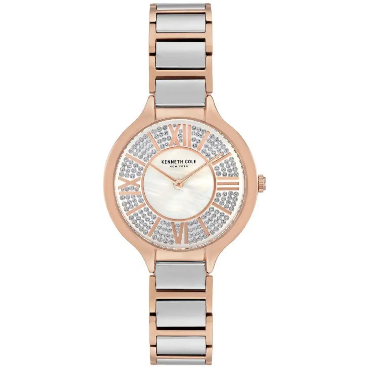 Kenneth Cole KC51011004 Women`s Classic Two Tone Rose Gold Steel Band Watch - Rose Gold