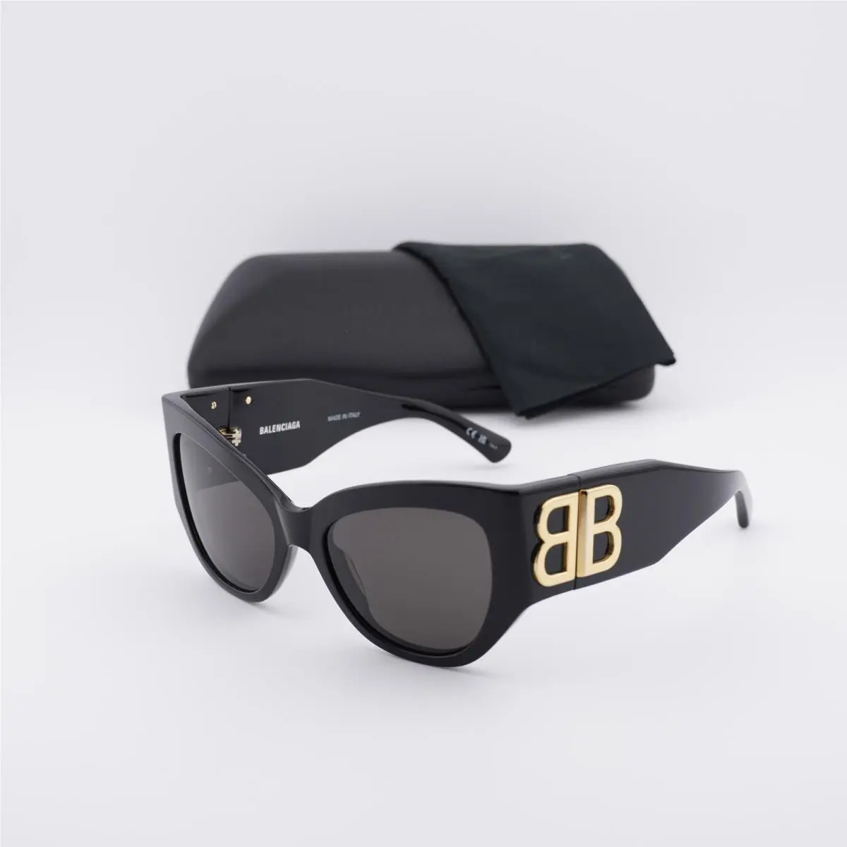 Balenciaga BB0322S 002 Black/grey 55-19-125 Sunglasses