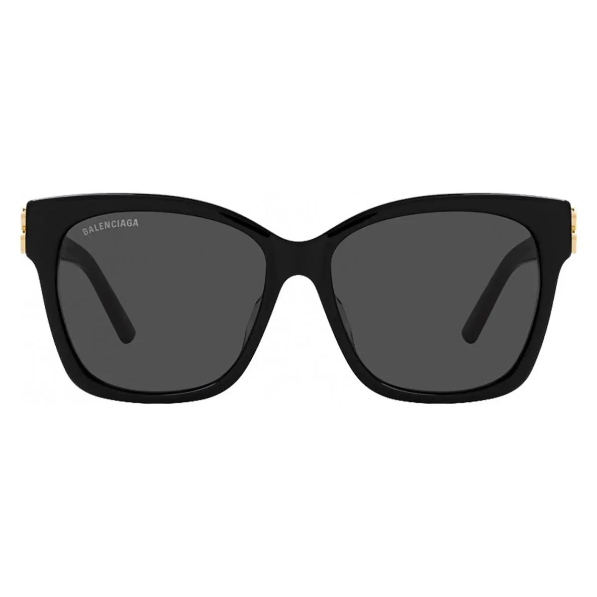 Balenciaga BB0102SA Sunglasses Gold Black Gray 57mm