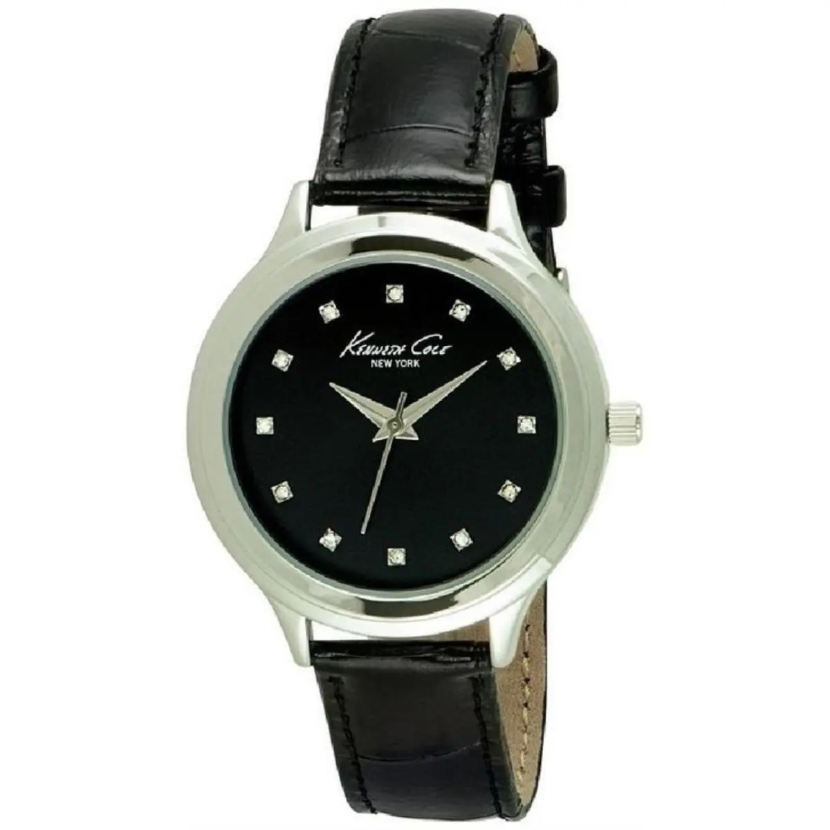 Kenneth Cole 10029554 Quartz Classic Black Leather Womens Watch
