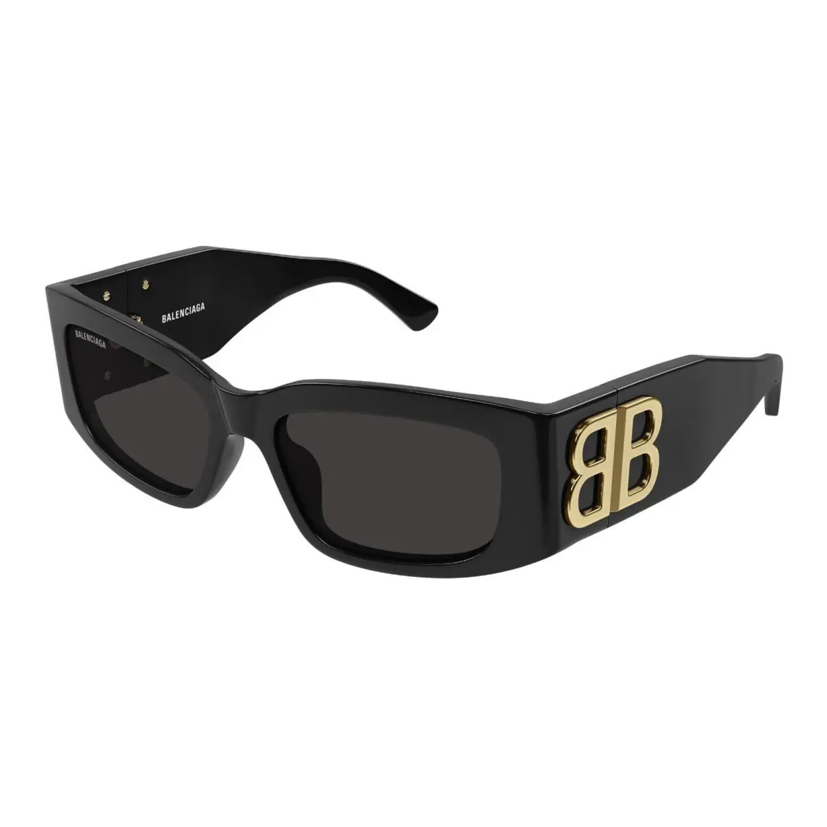 BB0360S Black and Gold/grey 005 Sunglasses by Balenciaga