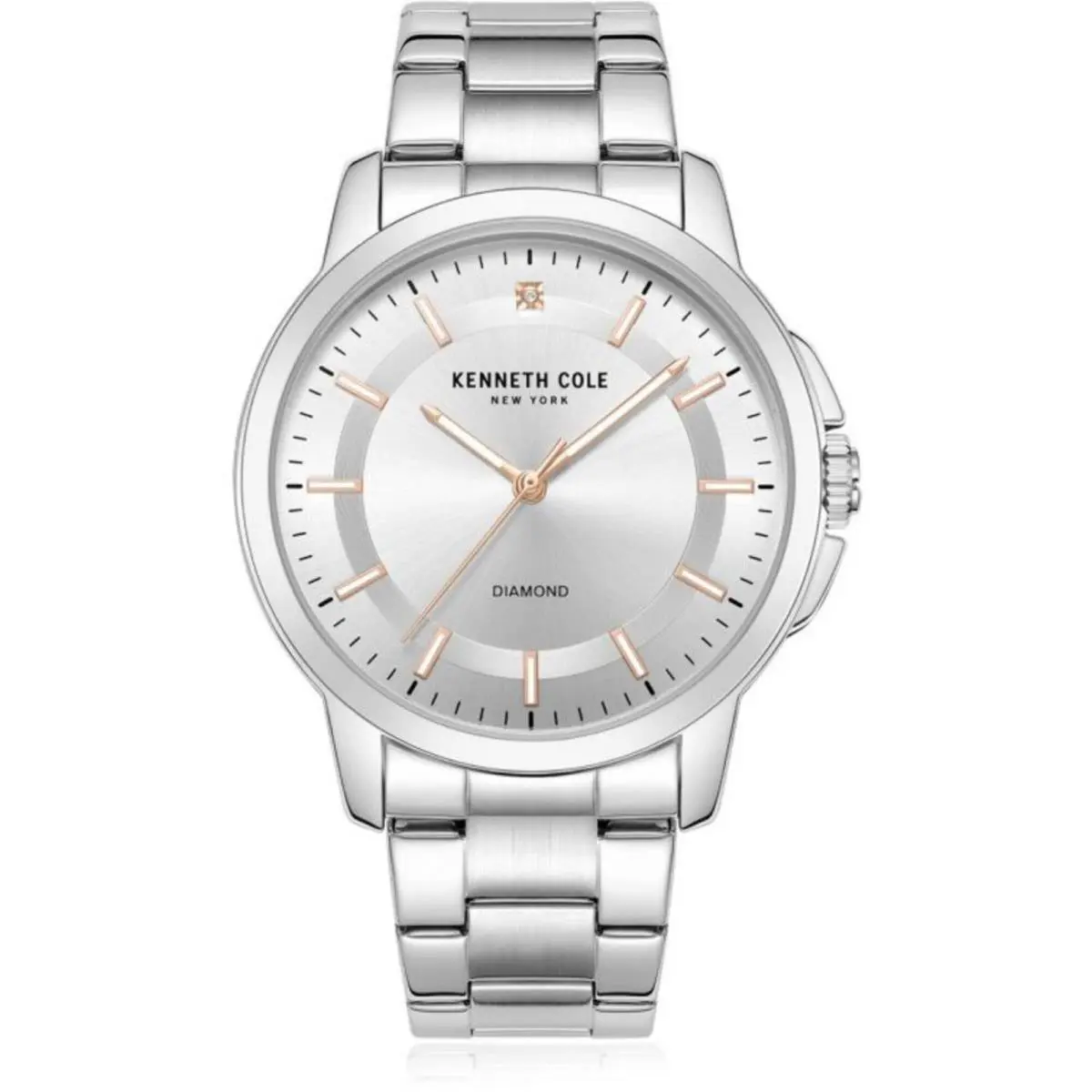 Men`s Watch Diamond Quartz Stainless Steel Bracelet KCWGG7001401 by Kenneth Cole