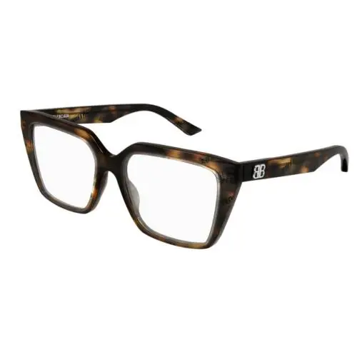 Balenciaga BB0130O 008 Havana Full-rim Square Women`s Eyeglasses - Frame: Havana, Lens: Clear