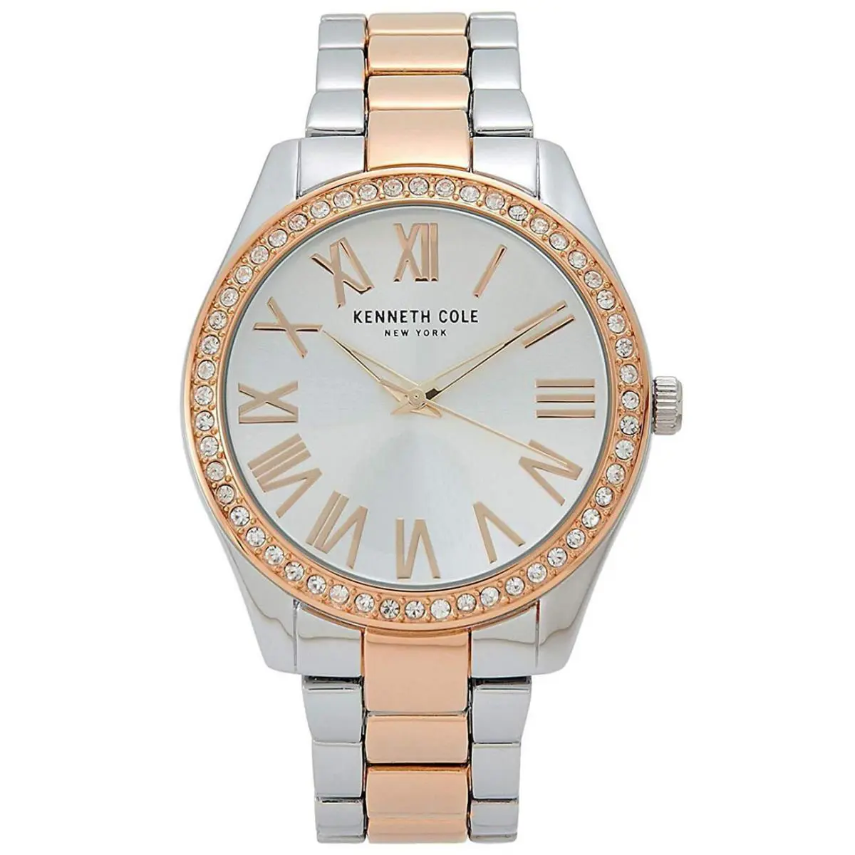 Kenneth Cole KC50664007 York Silver Dial Two Tone Stainless Women`s Watch