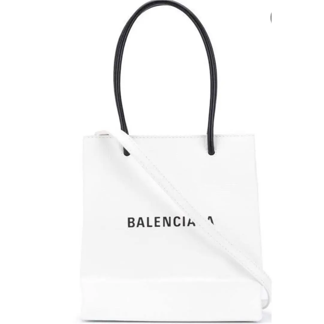 Balenciaga Womens Xxs Shopping Tote Bag White Size OS