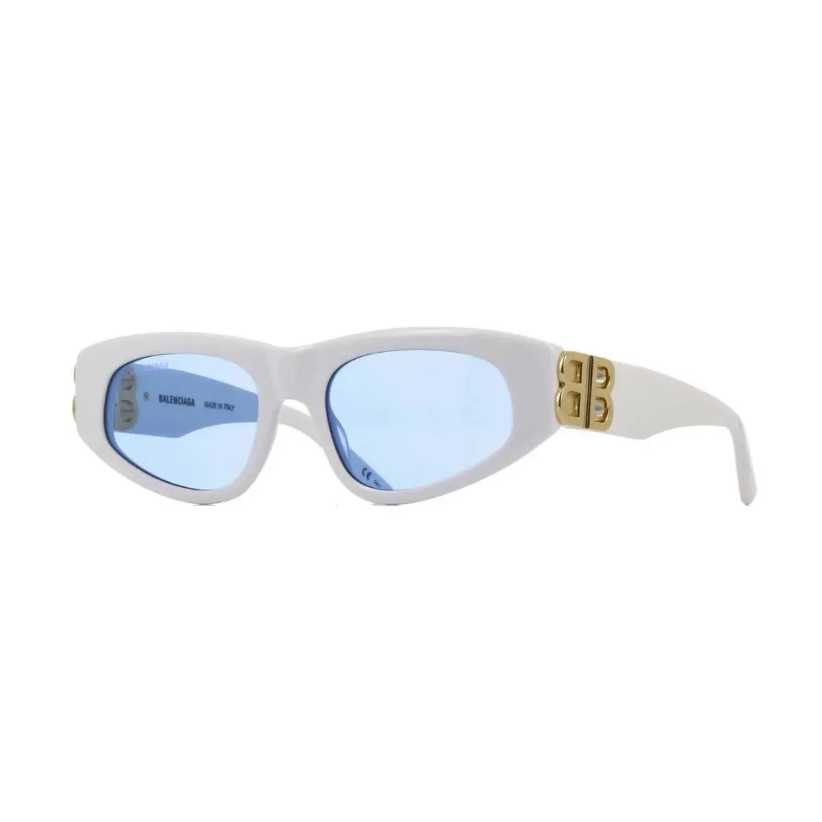 Balenciaga BB0095S White/light Blue 004 Sunglasses