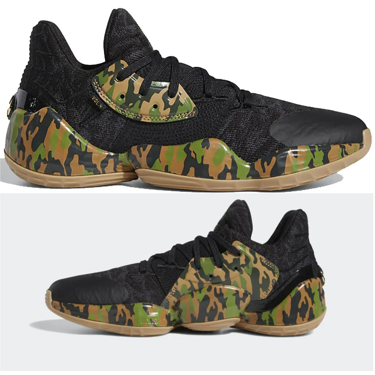 Adidas shoes - Adidas Harden Vol. 4 - Harden - EF1259 - Core Black / Tech Olive / Legend Earth 8