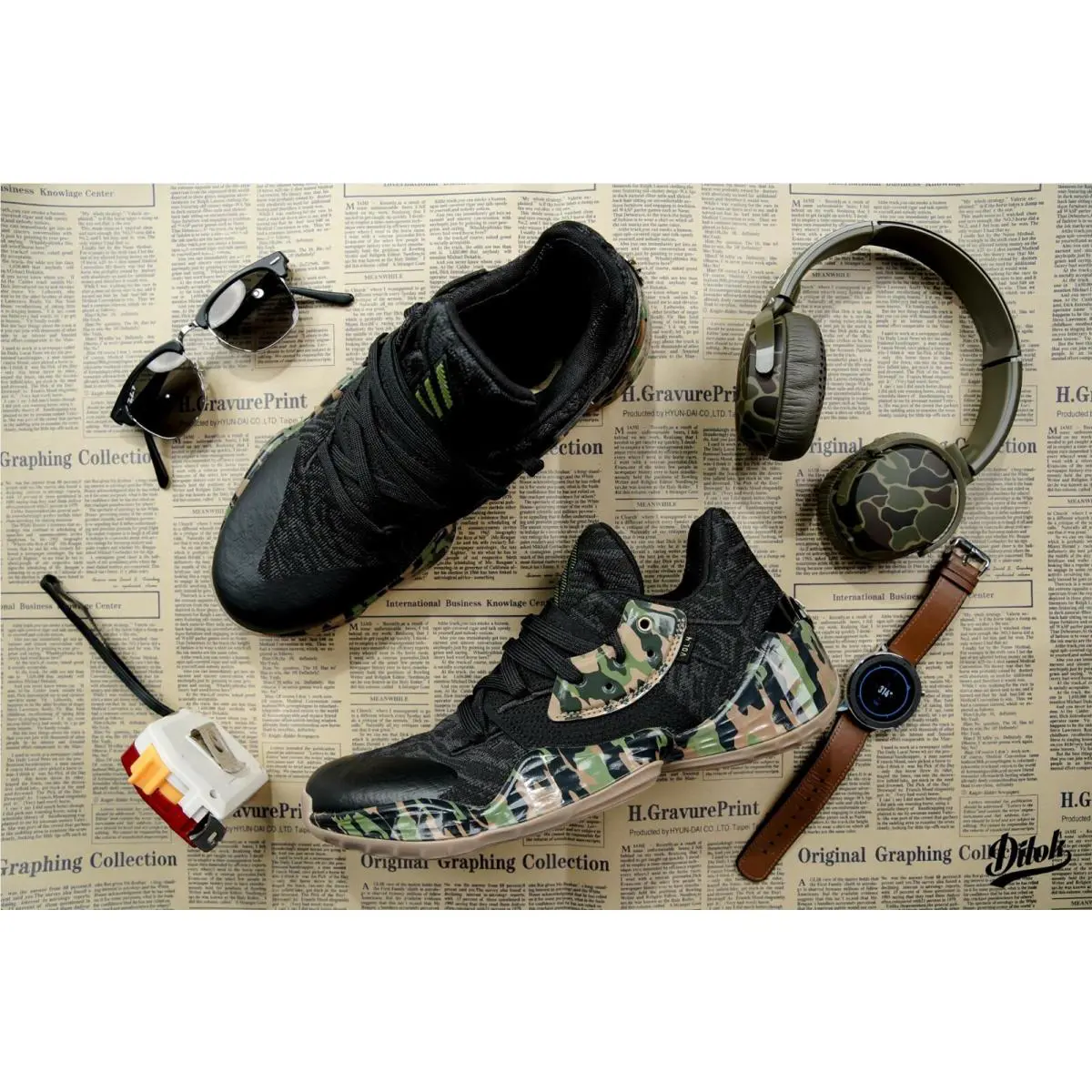 Adidas shoes - Adidas Harden Vol. 4 - Harden - EF1259 - Core Black / Tech Olive / Legend Earth 3