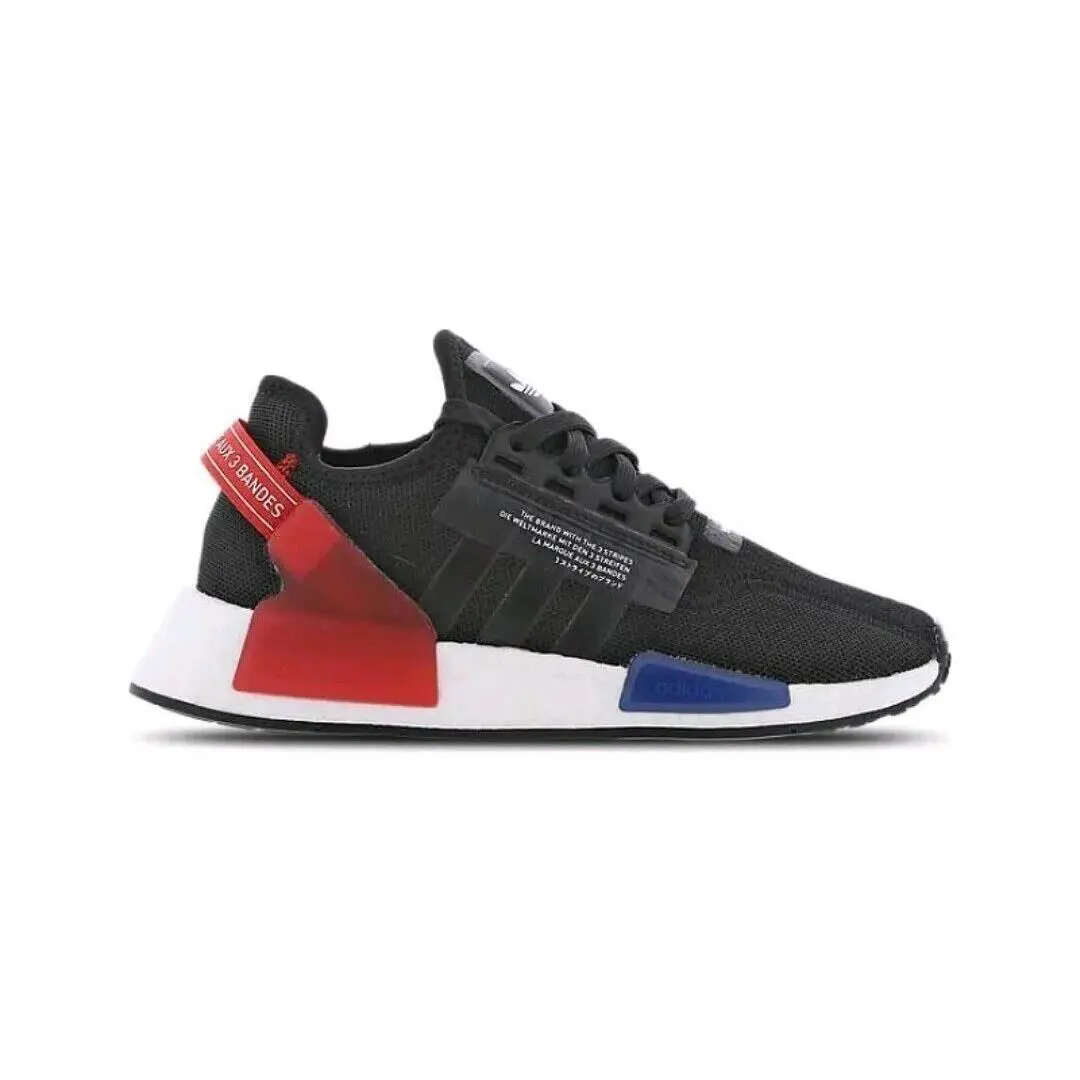 Adidas NMD_R1 V2 J Black Whitered GW3553 GS Youth Size 6.5Y - Black