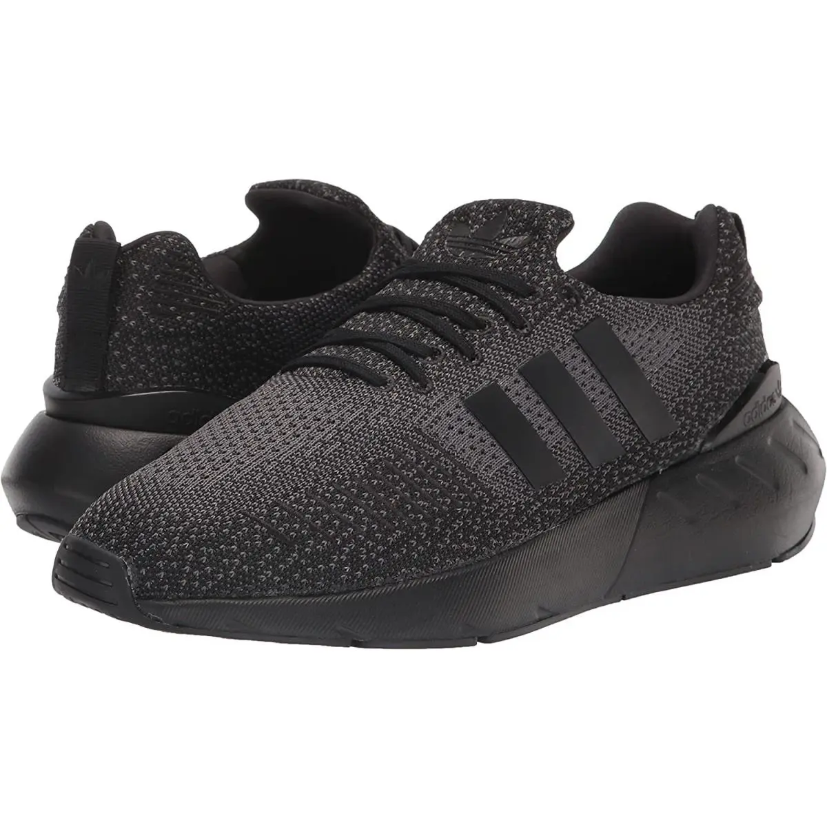 Men`s Adidas Swift Run 22 Running Shoes GZ3500 Multiple Sizes Black/gr - Black/Metallic Silver/White