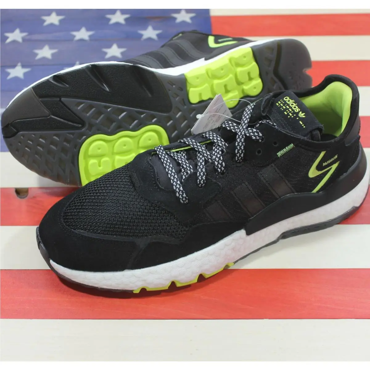Adidas shoes - adidas Nite Jogger - Nite Jogger - EG7191 - Black, Manufacturer: Black/Grey-Fourt/Semi-Solar-Yellow 7