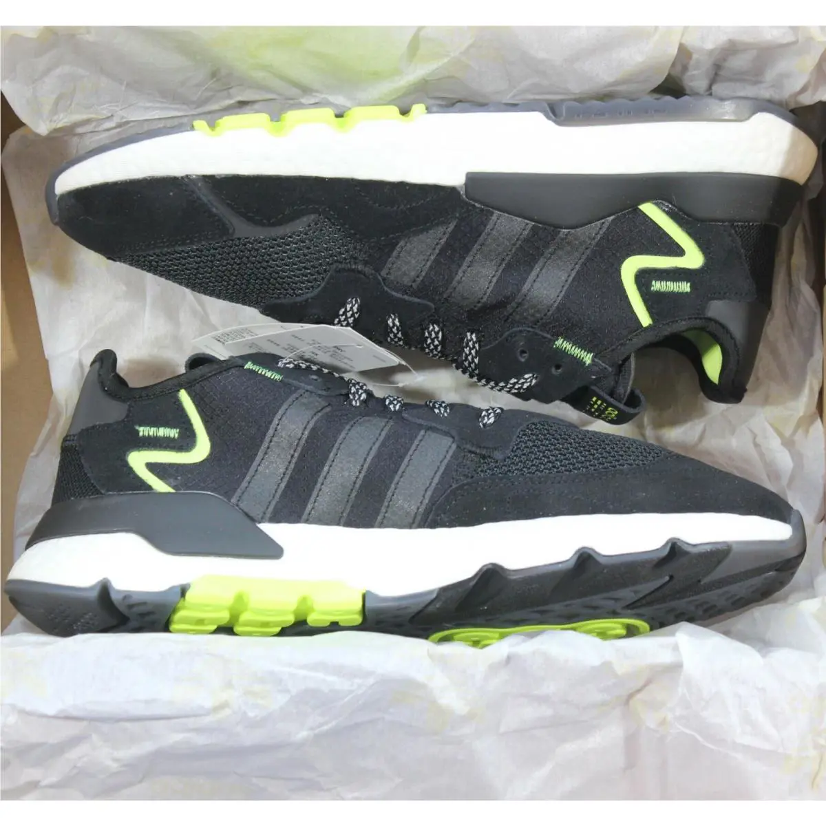 Adidas shoes - adidas Nite Jogger - Nite Jogger - EG7191 - Black, Manufacturer: Black/Grey-Fourt/Semi-Solar-Yellow 14