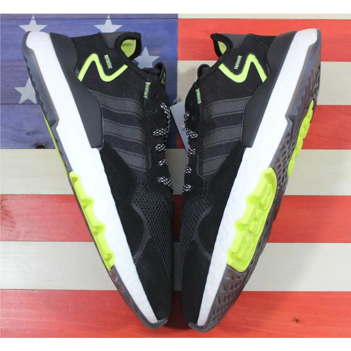 Adidas shoes - adidas Nite Jogger - Nite Jogger - EG7191 - Black, Manufacturer: Black/Grey-Fourt/Semi-Solar-Yellow 5