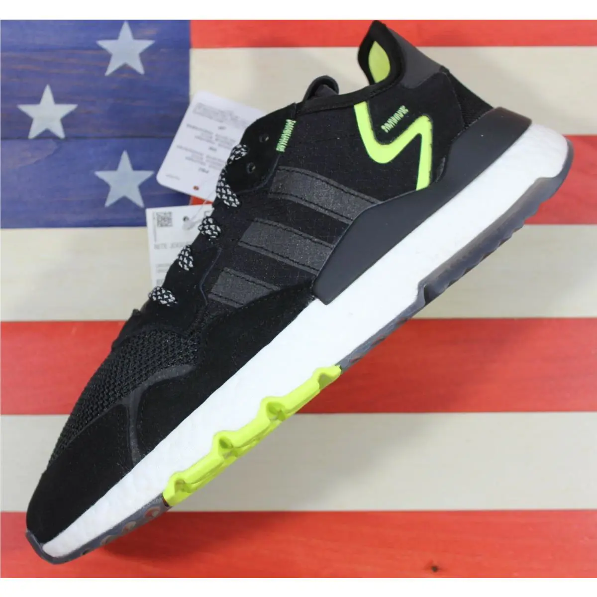 Adidas shoes - adidas Nite Jogger - Nite Jogger - EG7191 - Black, Manufacturer: Black/Grey-Fourt/Semi-Solar-Yellow 12