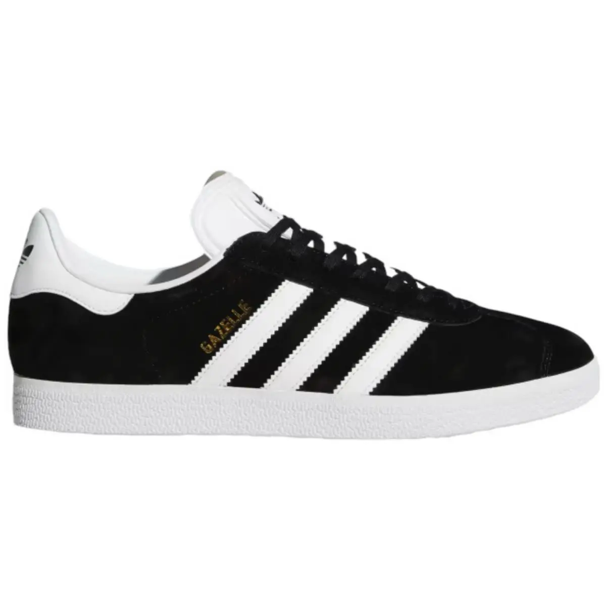 Originals Gazelle Men Sneaker Shoe US Size 7-14 Colors Core Black/White/Gold Metallic by Adidas