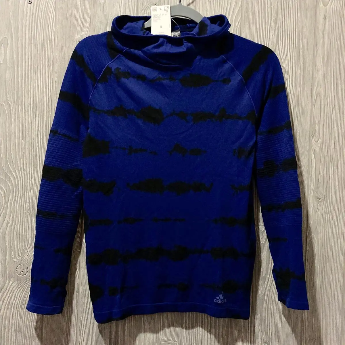Adidas clothing - ADIDAS Primeknit Hooded L/S Running Tee Shirt - BQ9392 - Blue 8