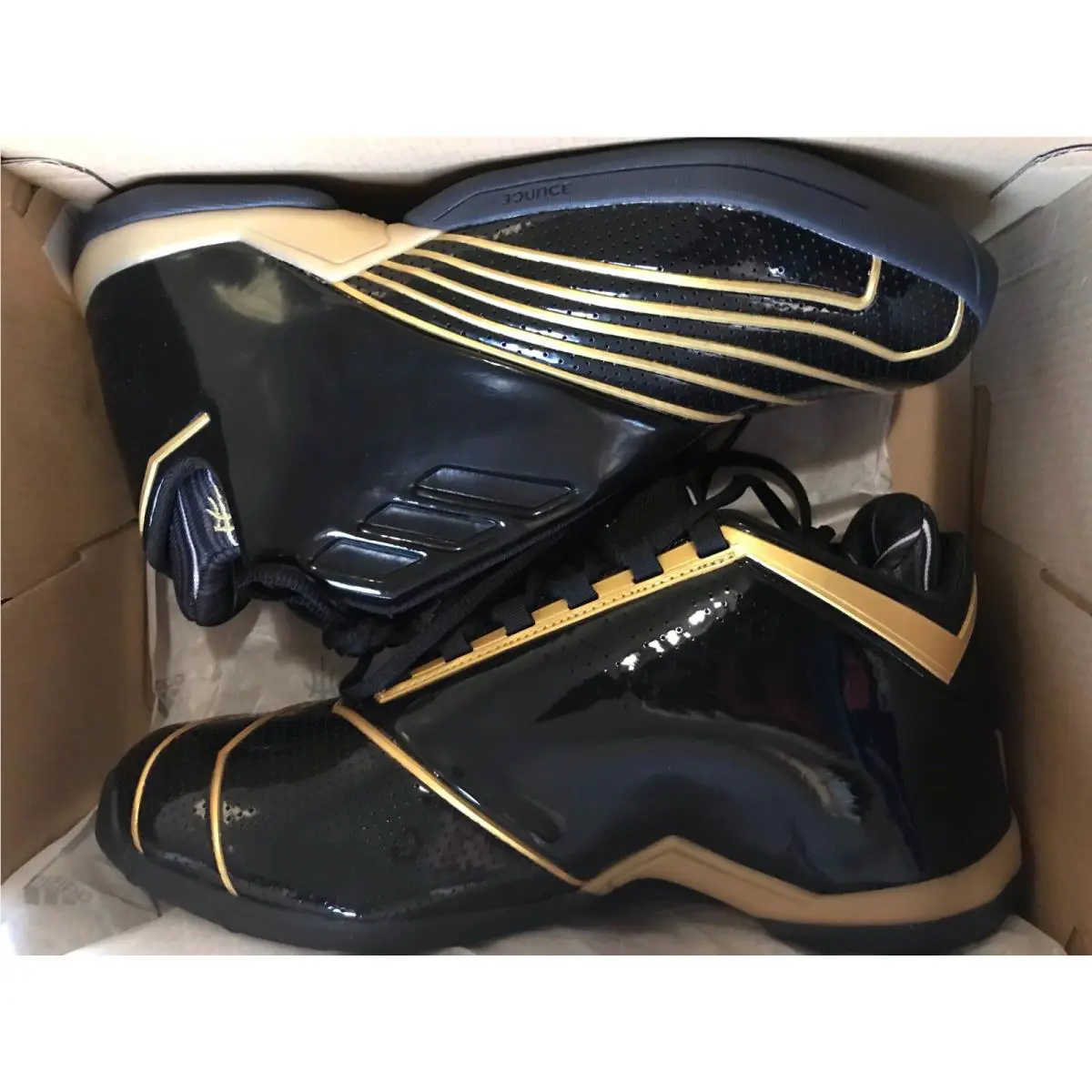 Adidas shoes - ADIDAS TMAC 2 RESTOMOD - TMAC RESTOMOD - H68049 - BLACK GOLD METALLIC` 28
