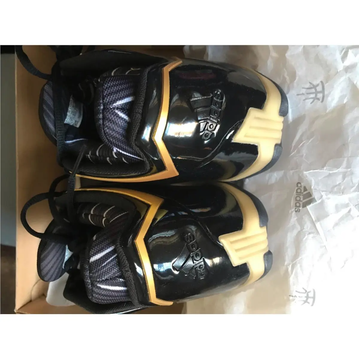 Adidas shoes - ADIDAS TMAC 2 RESTOMOD - TMAC RESTOMOD - H68049 - BLACK GOLD METALLIC` 11