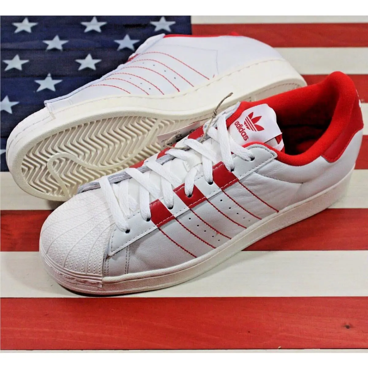 Adidas shoes - adidas Superstar - Superstar - GZ4744 - White, Manufacturer: Cloud-White / Vivid-Red 19