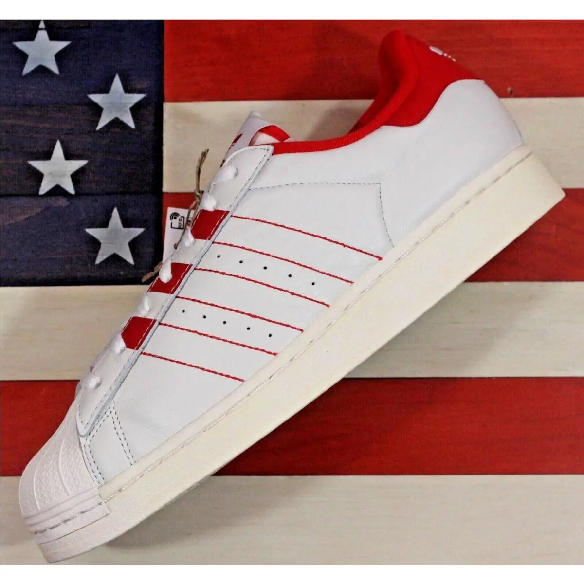 Adidas shoes - adidas Superstar - Superstar - GZ4744 - White, Manufacturer: Cloud-White / Vivid-Red 1