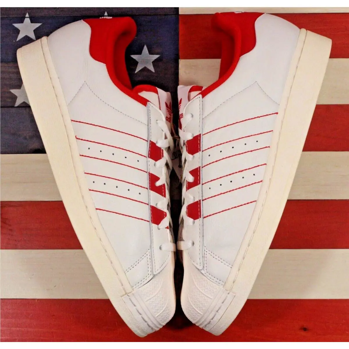 Adidas shoes - adidas Superstar - Superstar - GZ4744 - White, Manufacturer: Cloud-White / Vivid-Red 2